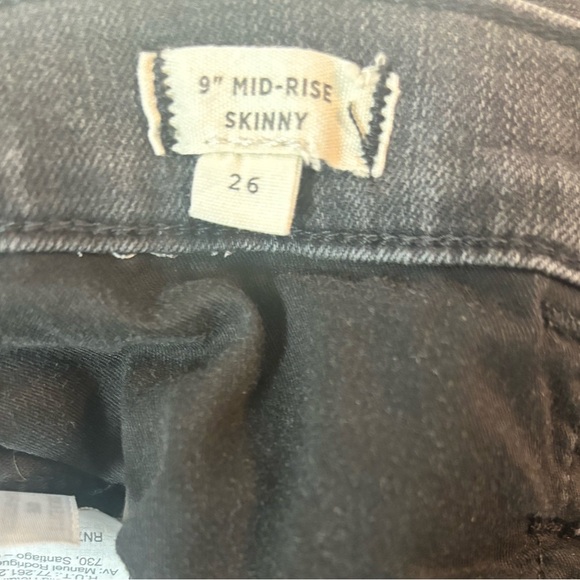 Madewell 9" Mid-Rise Skinny Jeans Grey Womens size 26 - Picture 8 of 9